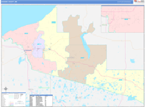 Gogebic County Wall Map Color Cast Style