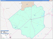 Goliad County Wall Map Color Cast Style
