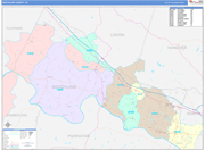 Goochland County Wall Map Color Cast Style