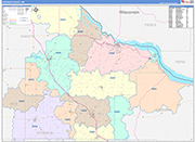 Goodhue County Wall Map Color Cast Style