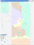 Goshen County Wall Map Color Cast Style