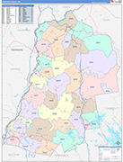 Grafton Wall Map Color Cast Style