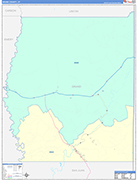 Grand County Wall Map Color Cast Style