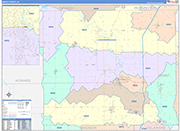 Grant Wall Map Color Cast Style