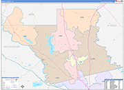 Grant County Wall Map Color Cast Style