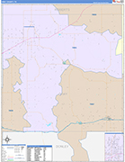 Gray County Wall Map Color Cast Style