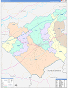 Greene Wall Map Color Cast Style