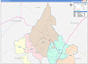 Greene County Wall Map Color Cast Style