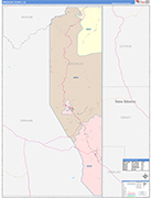Greenlee County Wall Map Color Cast Style