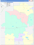 Greenwood County Wall Map Color Cast Style