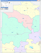 Greenwood County Wall Map Color Cast Style