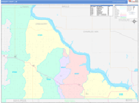Gregory County Wall Map Color Cast Style