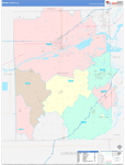 Grundy County Wall Map Color Cast Style