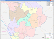 Grundy Wall Map Color Cast Style