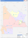 Gunnison County Wall Map Color Cast Style