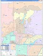 Hamilton Wall Map Color Cast Style