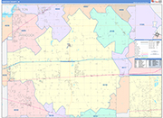 Hancock Wall Map Color Cast Style