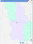 Hanson County Wall Map Color Cast Style