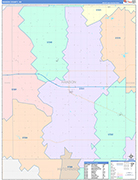 Hanson Wall Map Color Cast Style
