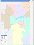 Harney County Wall Map Color Cast Style