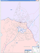 Harrisonburg County Wall Map Color Cast Style