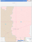 Haskell County Wall Map Color Cast Style