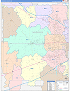 Hendricks Wall Map Color Cast Style