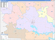 Henry County Wall Map Color Cast Style