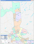 Herkimer Wall Map Color Cast Style