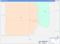Hodgeman County Wall Map Color Cast Style