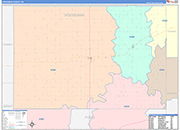 Hodgeman County Wall Map Color Cast Style