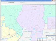 Holmes County Wall Map Color Cast Style
