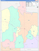 Holt County Wall Map Color Cast Style