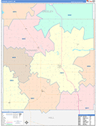 Howard County Wall Map Color Cast Style