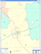 Howard County Wall Map Color Cast Style