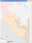 Hudspeth County Wall Map Color Cast Style