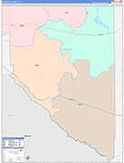 Hudspeth County Wall Map Color Cast Style