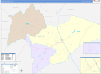 Huerfano County Wall Map Color Cast Style