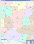 Ionia County Wall Map Color Cast Style