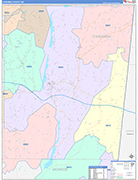 Itawamba County Wall Map Color Cast Style