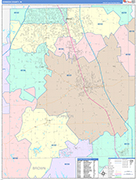 Johnson Wall Map Color Cast Style