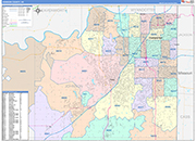 Johnson Wall Map Color Cast Style