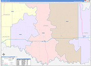 Jones Wall Map Color Cast Style
