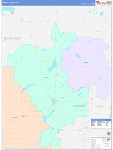 Kanabec County Wall Map Color Cast Style