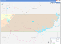 Kane County Wall Map Color Cast Style