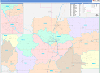 Kankakee County Wall Map Color Cast Style