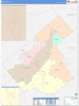Karnes County Wall Map Color Cast Style