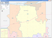 Kearney County Wall Map Color Cast Style