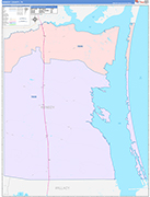 Kenedy County Wall Map Color Cast Style