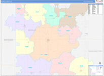 Keokuk County Wall Map Color Cast Style